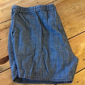 Crew denim drawstring shorts
